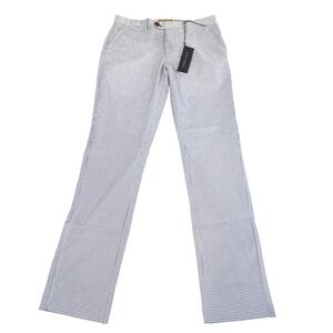 Nifty‎ Genius Chino Pants Mens 30 Gingham Check Preppy Tennis Smart Grey White